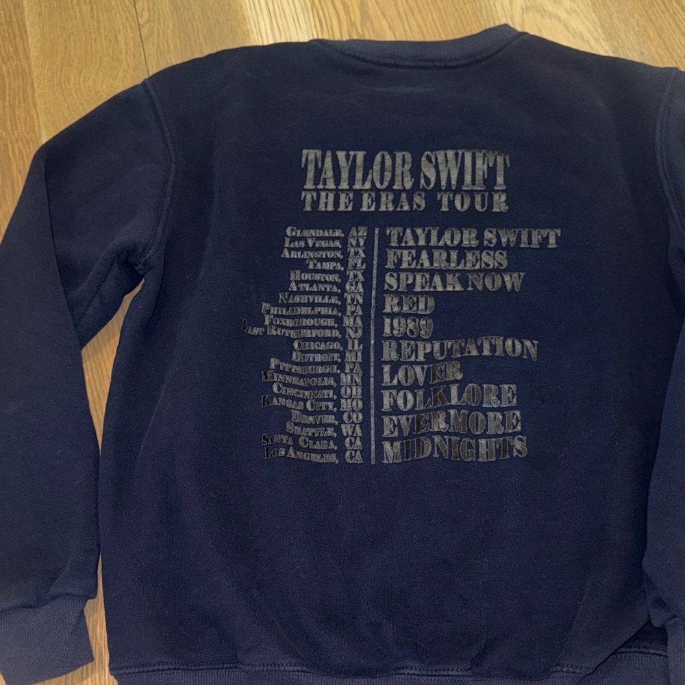 Taylor Swift The Eras Tour Black Crewneck Sweatshirt - Picture 3 of 3